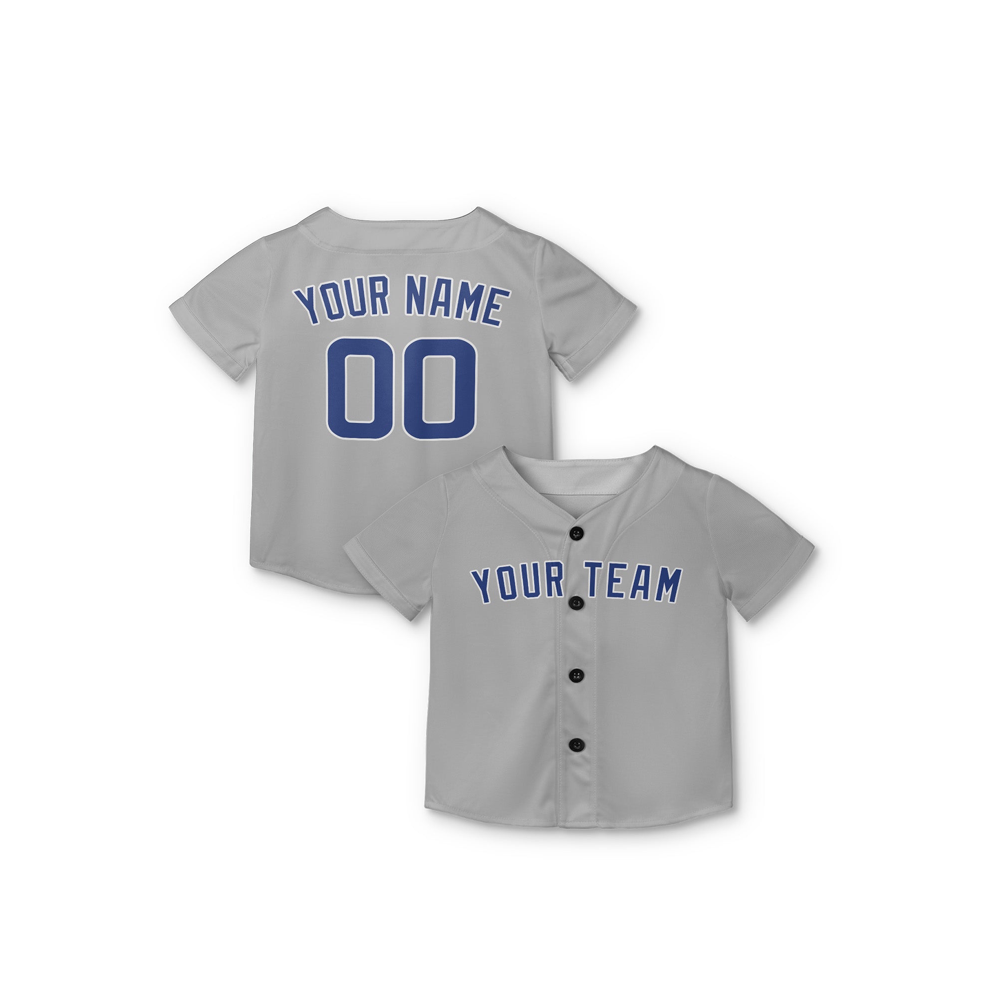 Personalized Chicago Cubs Road Replica Inspired Style Alternate Jersey - Gray