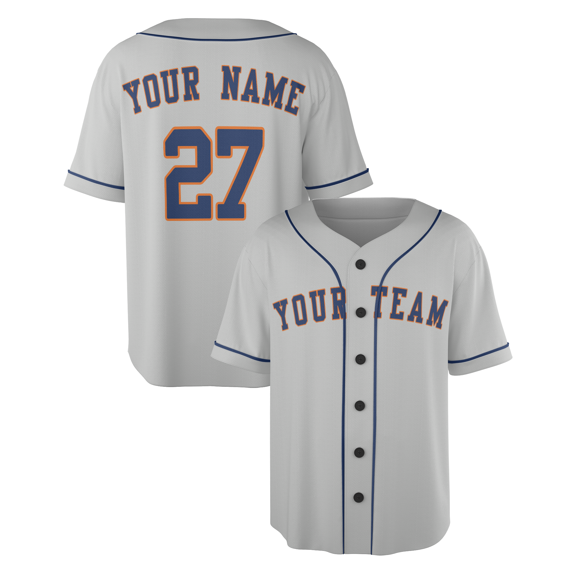 Personalized Houston Astros Inspired Alternate Style Jersey - Gray