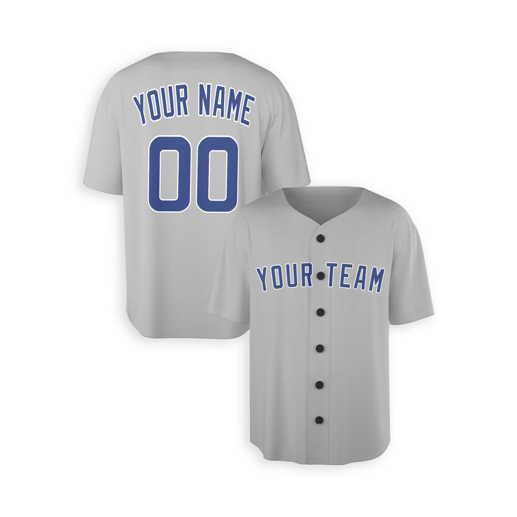 Personalized Chicago Cubs Road Replica Inspired Style Alternate Jersey - Gray