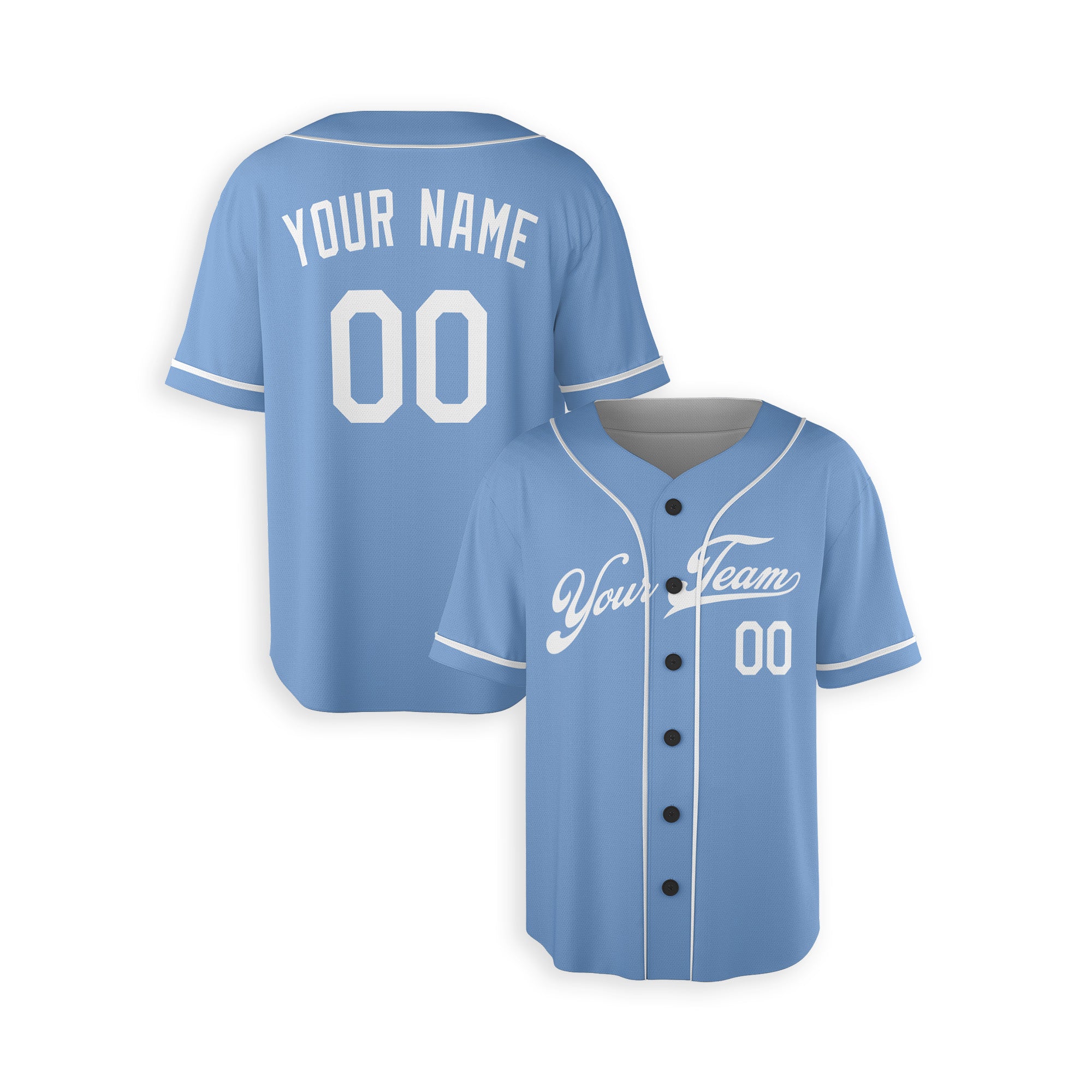 Personalized Kansas City Royals Inspired Alternate Style Jersey - Light Blue