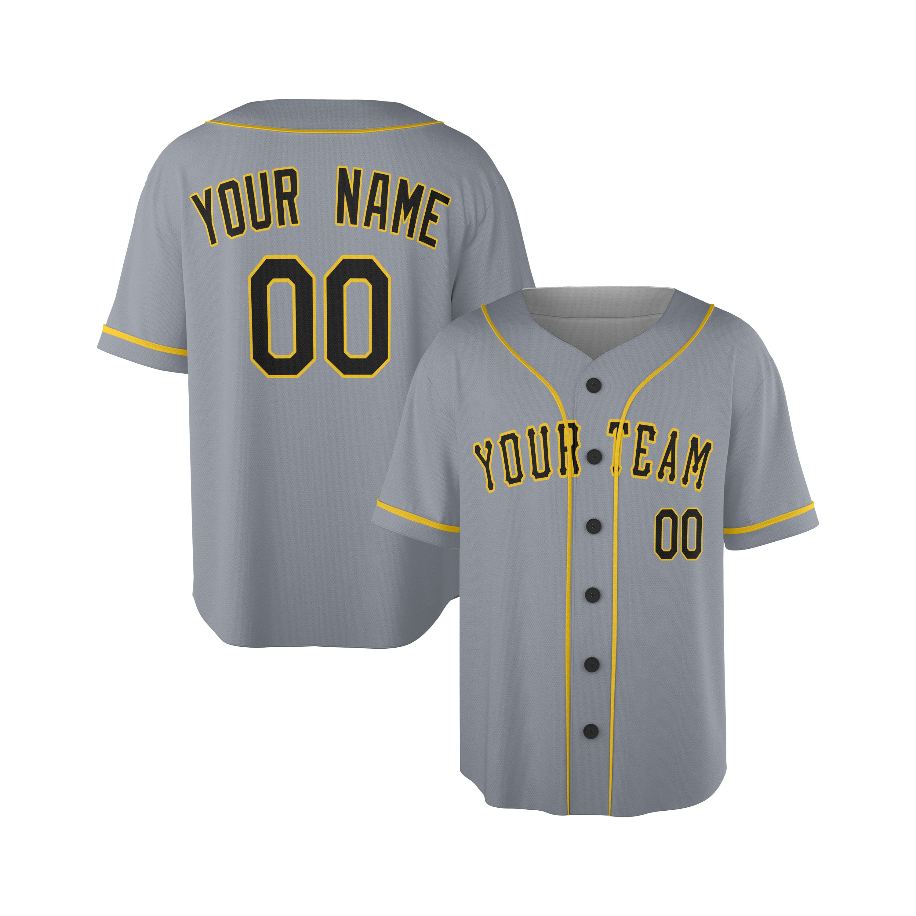 Personalized Pittsburgh Pirates Inspired Alternate Style Jersey - Gray