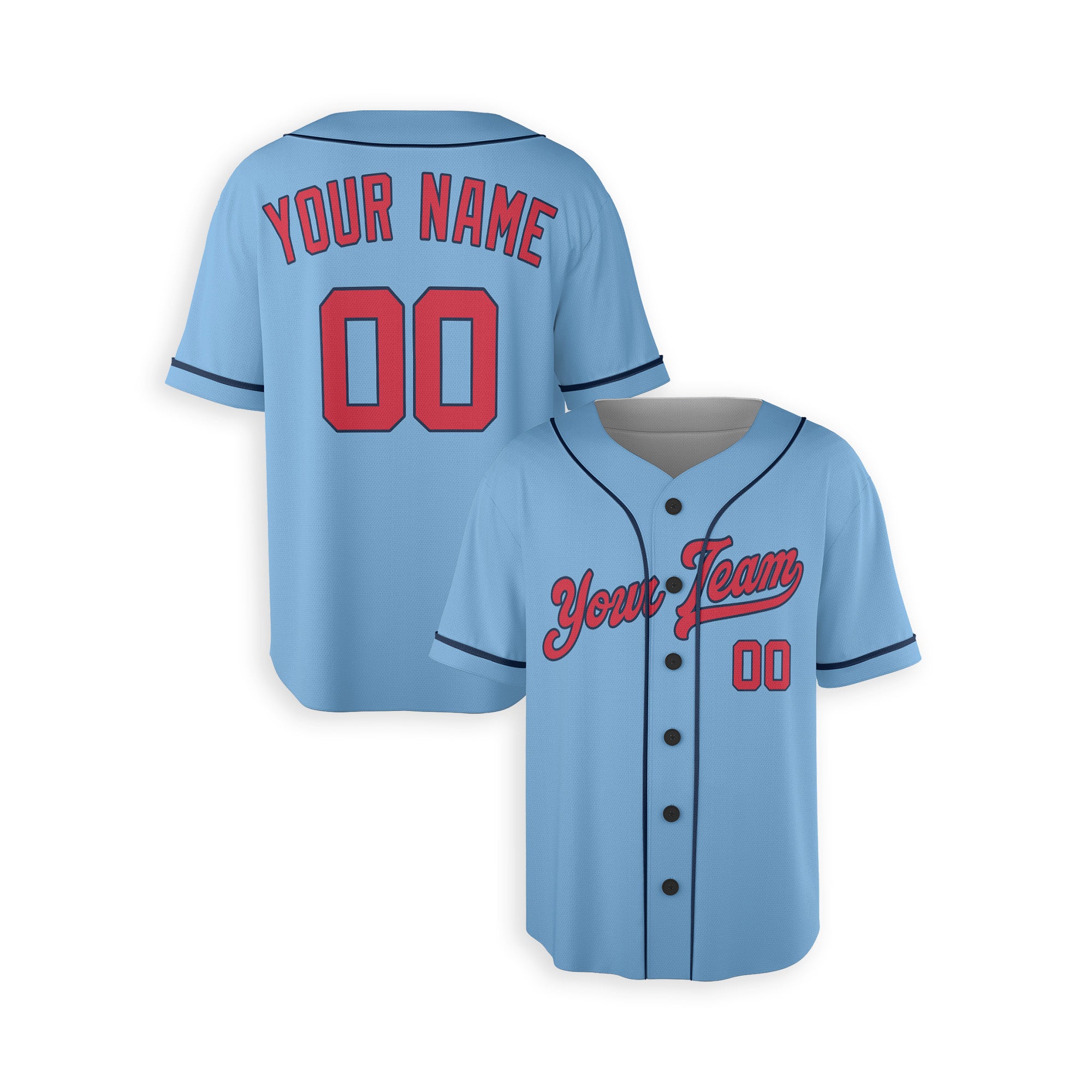 Personalized Minnesota Twins Inspired Alternate Style Jersey - Light Blue