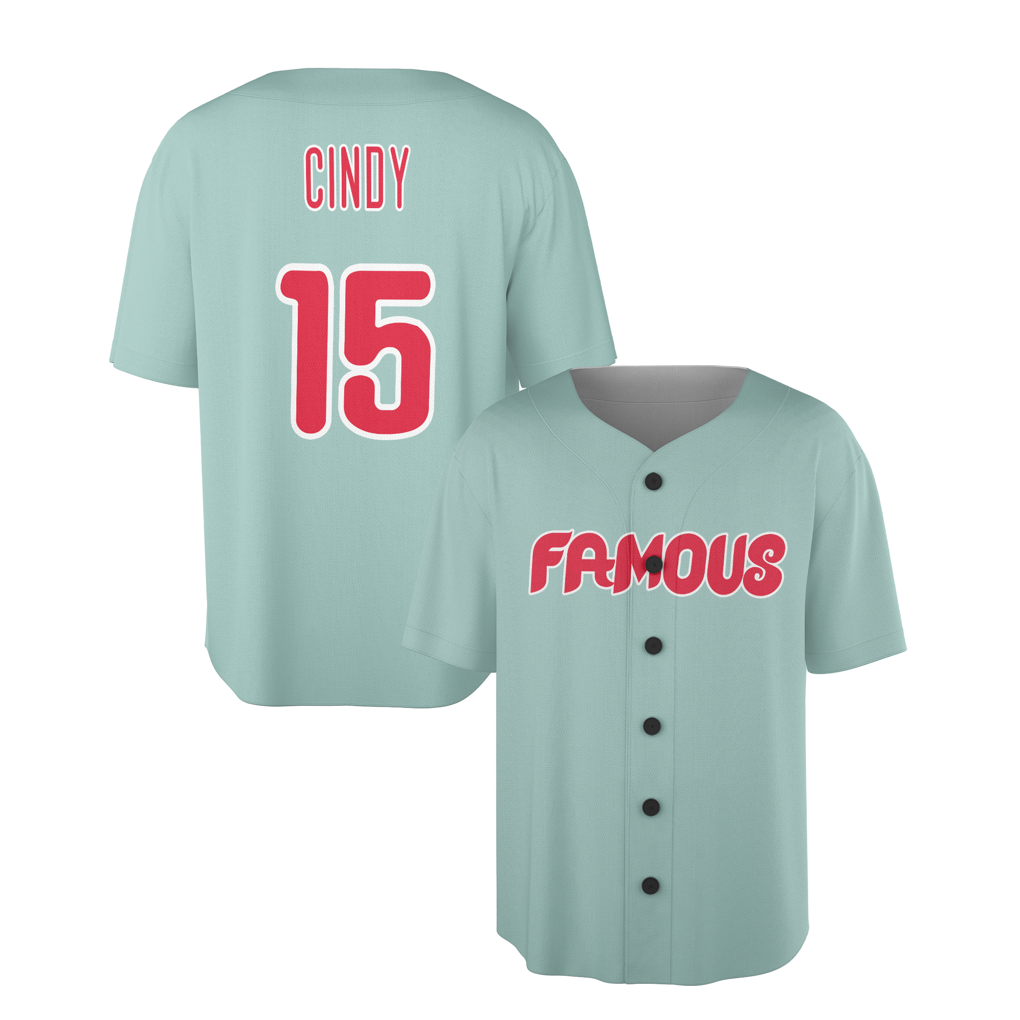 Personalized Philadelphia Phillies Inspired Alternate Style Jersey - Teal