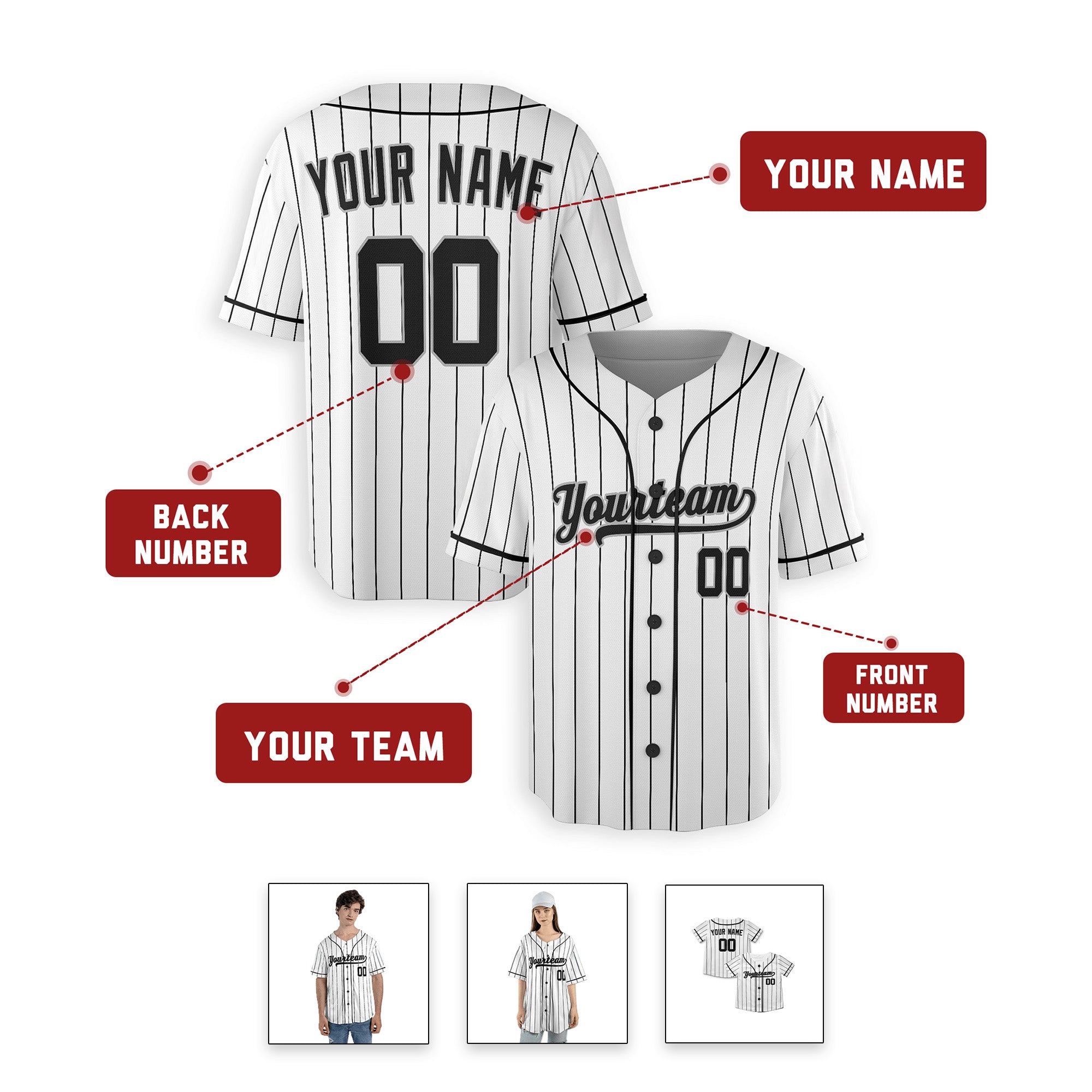 Personalized Chicago White Sox Inspired Alternate Style Jersey White/Black Printed Team Name Number for Men Women Youth Kids - Piping & Without Piping options