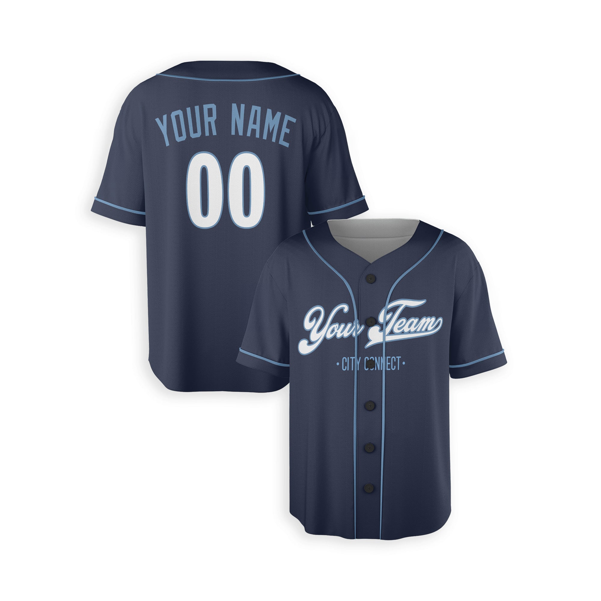 Personalized Kansas City Royals Inspired Alternate Style Jersey - Navy/White
