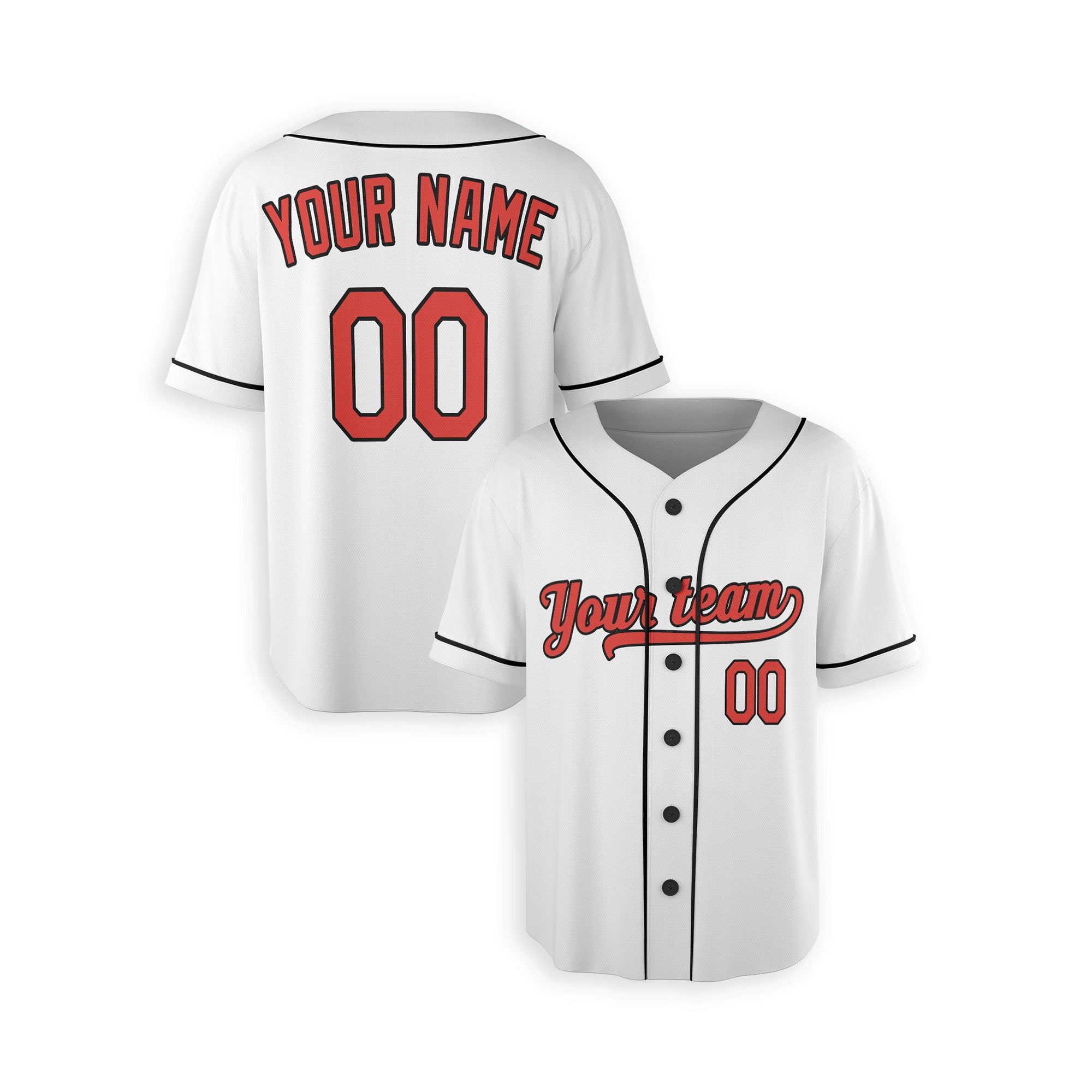 Personalized Baltimore Orioles Inspired Alternate Style Jersey - White Red