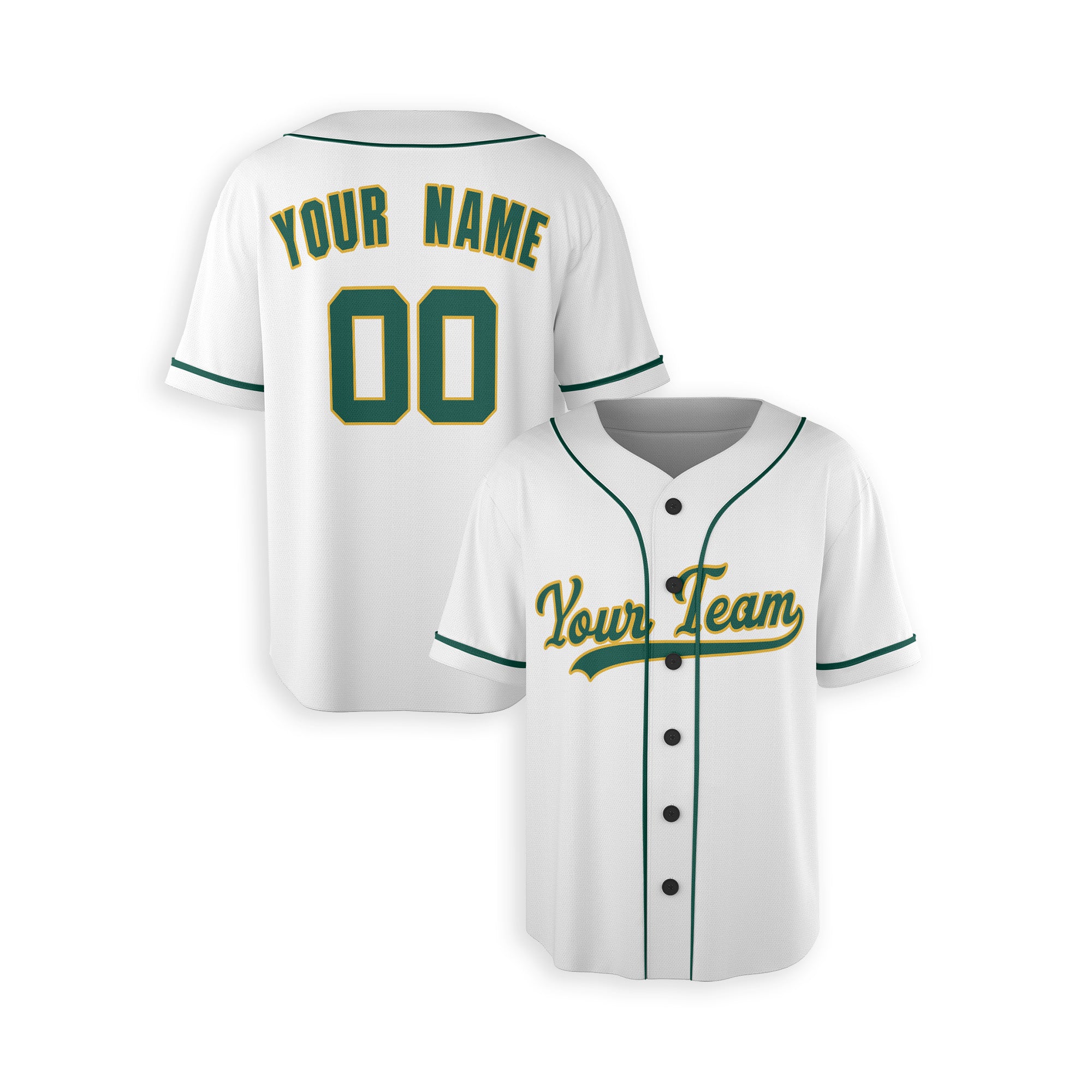 Personalized Oakland Athletics Inspired Alternate Style Jersey - White