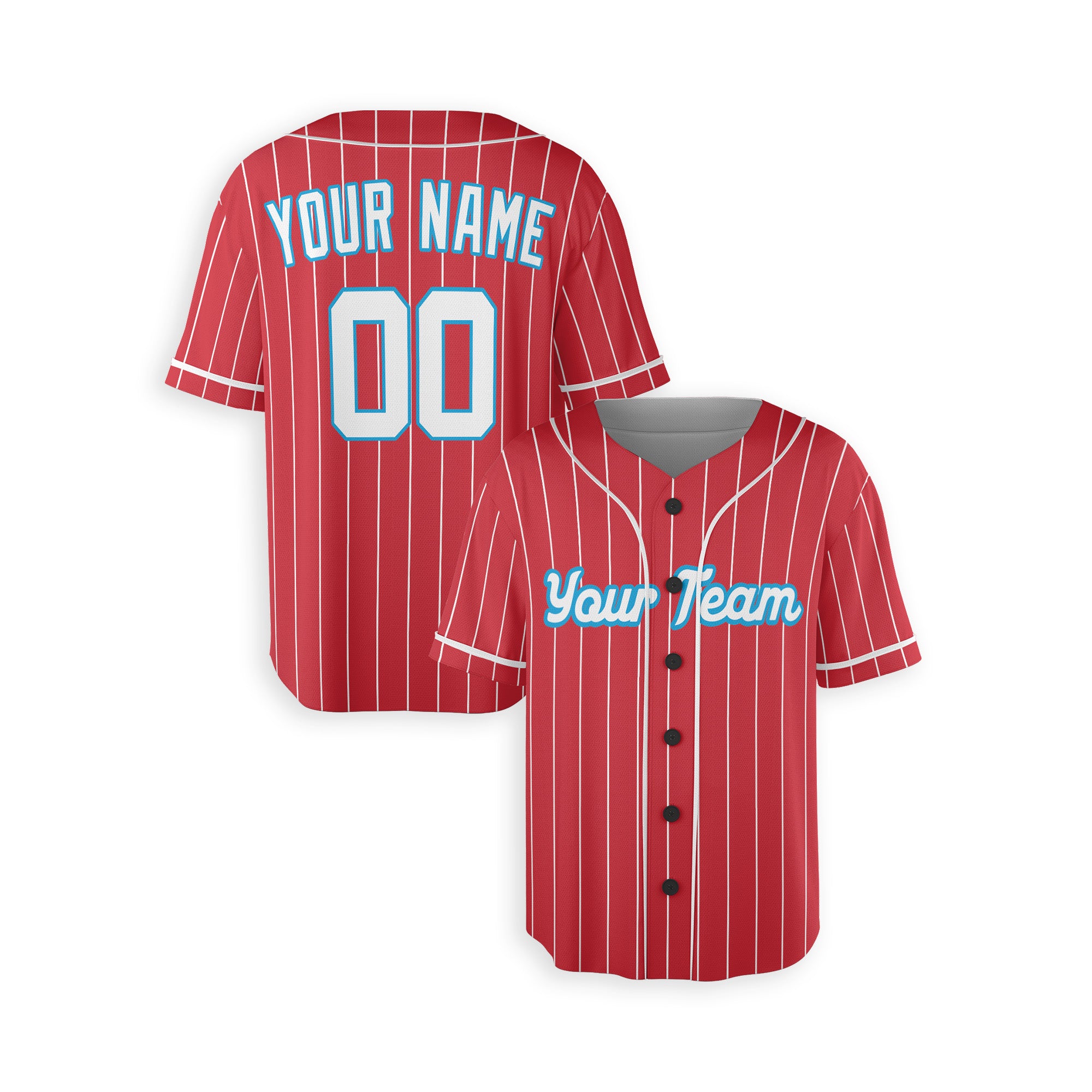 Personalized Maimi Marlins Inspired Alternate Style Jersey - Red