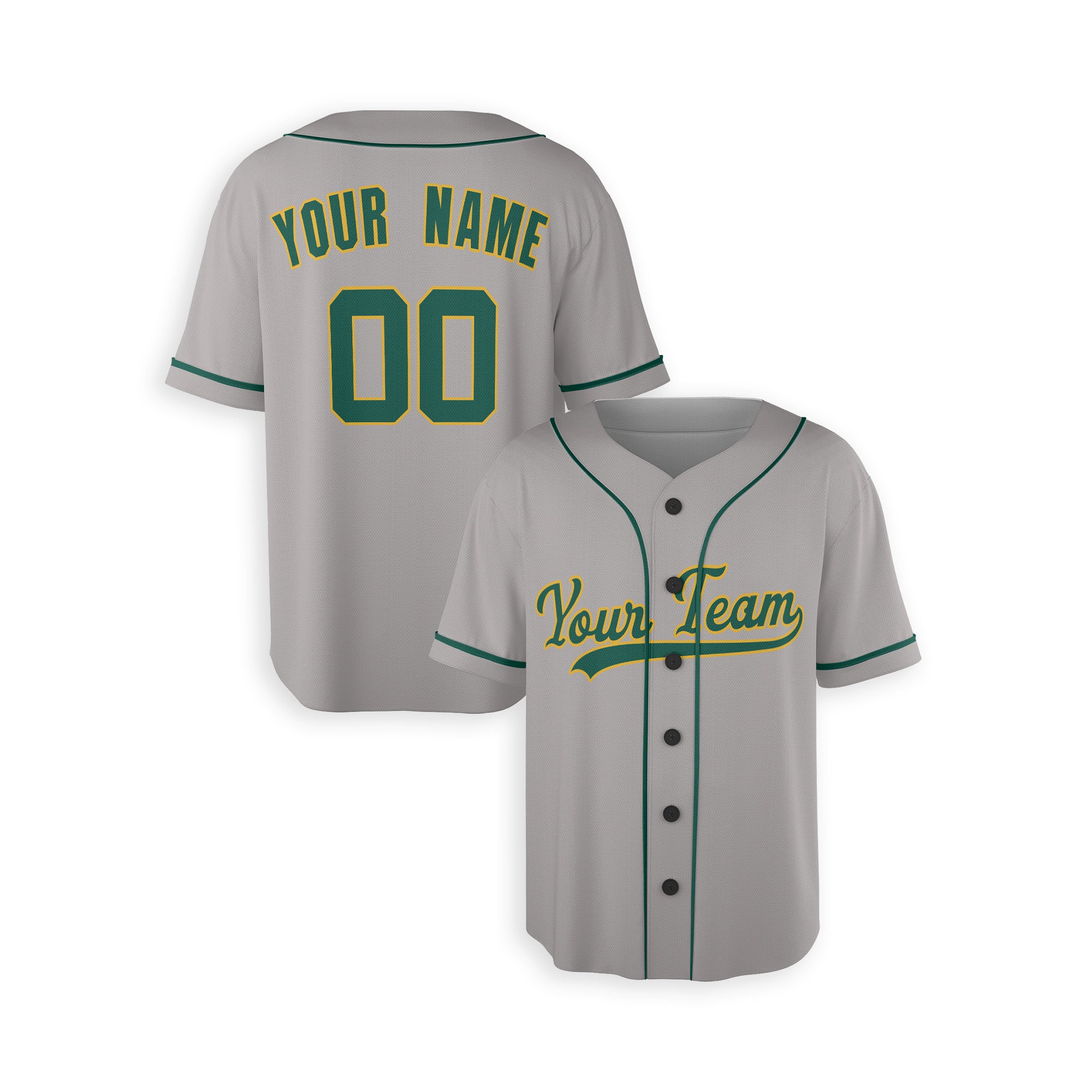 Personalized Oakland Athletics Inspired Alternate Style Jersey - Gold