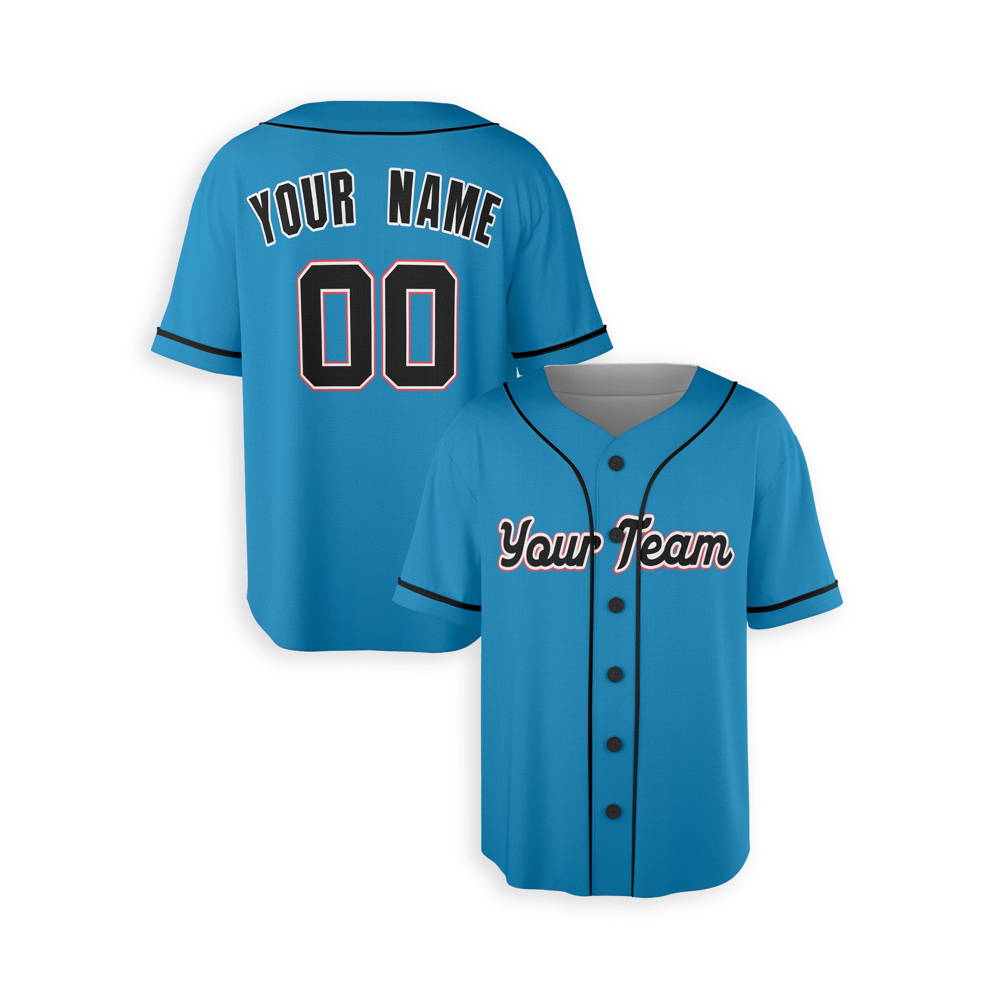 Personalized Maimi Marlins Inspired Alternate Style Jersey - Teal