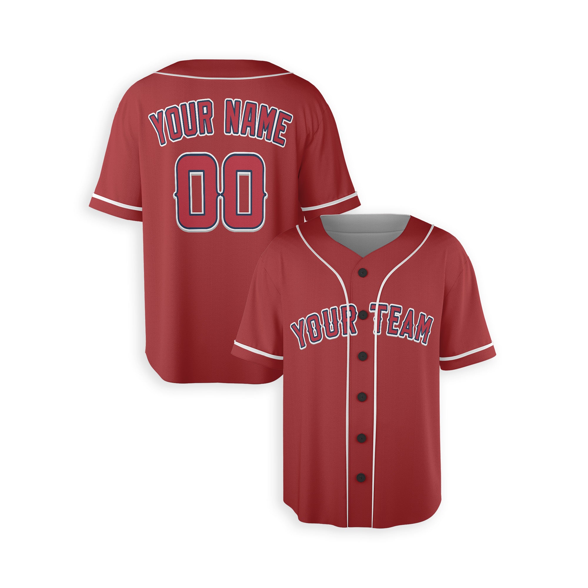 Personalized Los Angeles Inspired Alternate Style Jersey - Red White