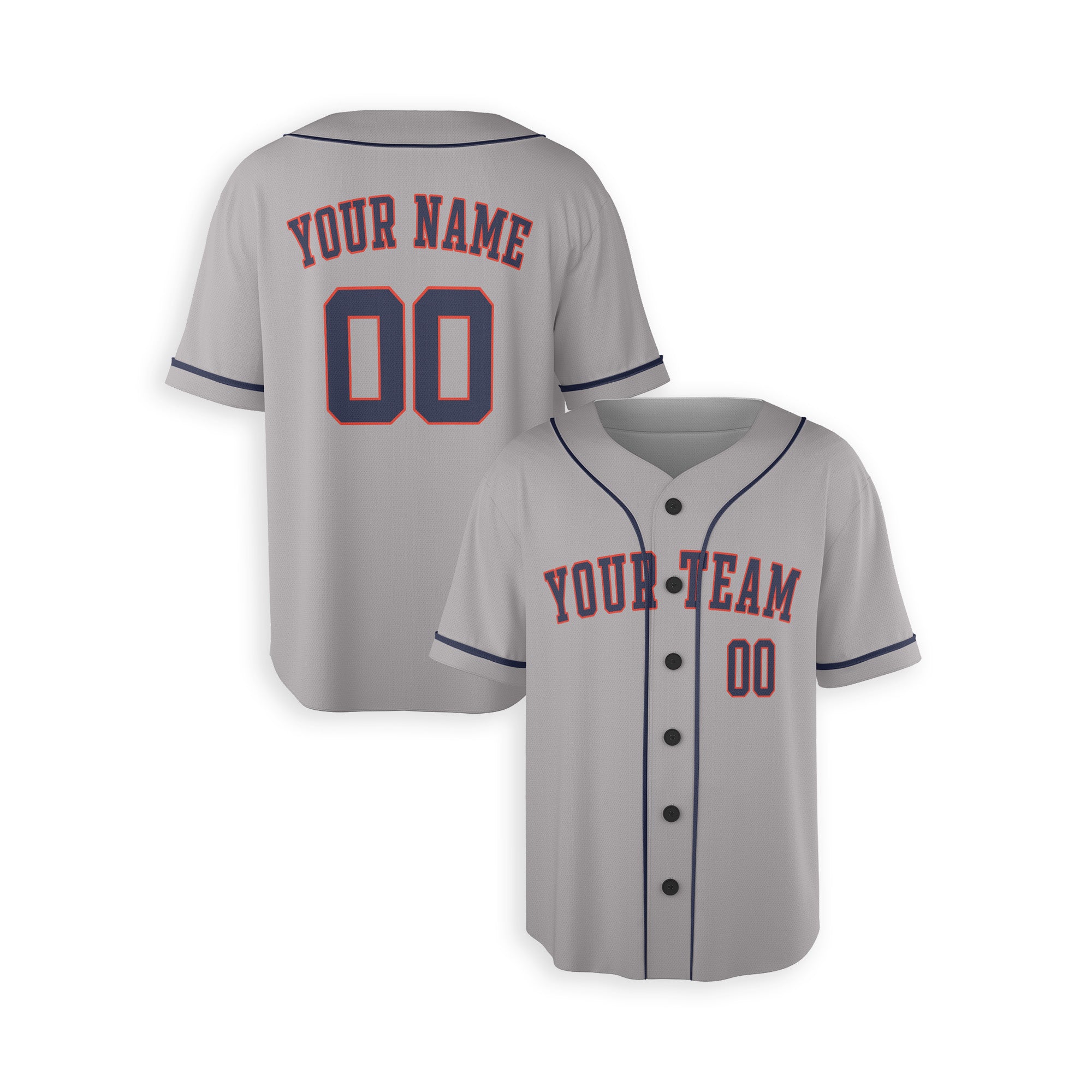 Personalized Houston Astros Inspired Alternate Style Jersey - Gray