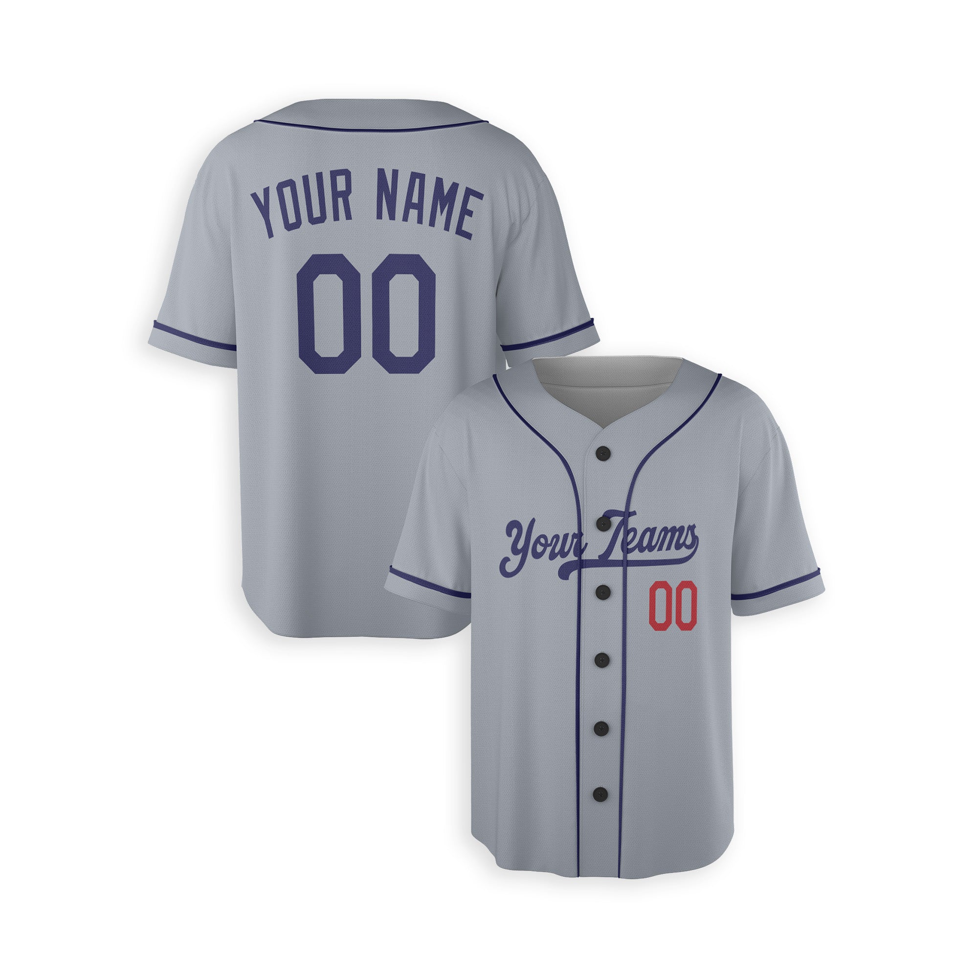 Personalized Los Angeles Inspired Alternate Style Jersey - Gray Purple